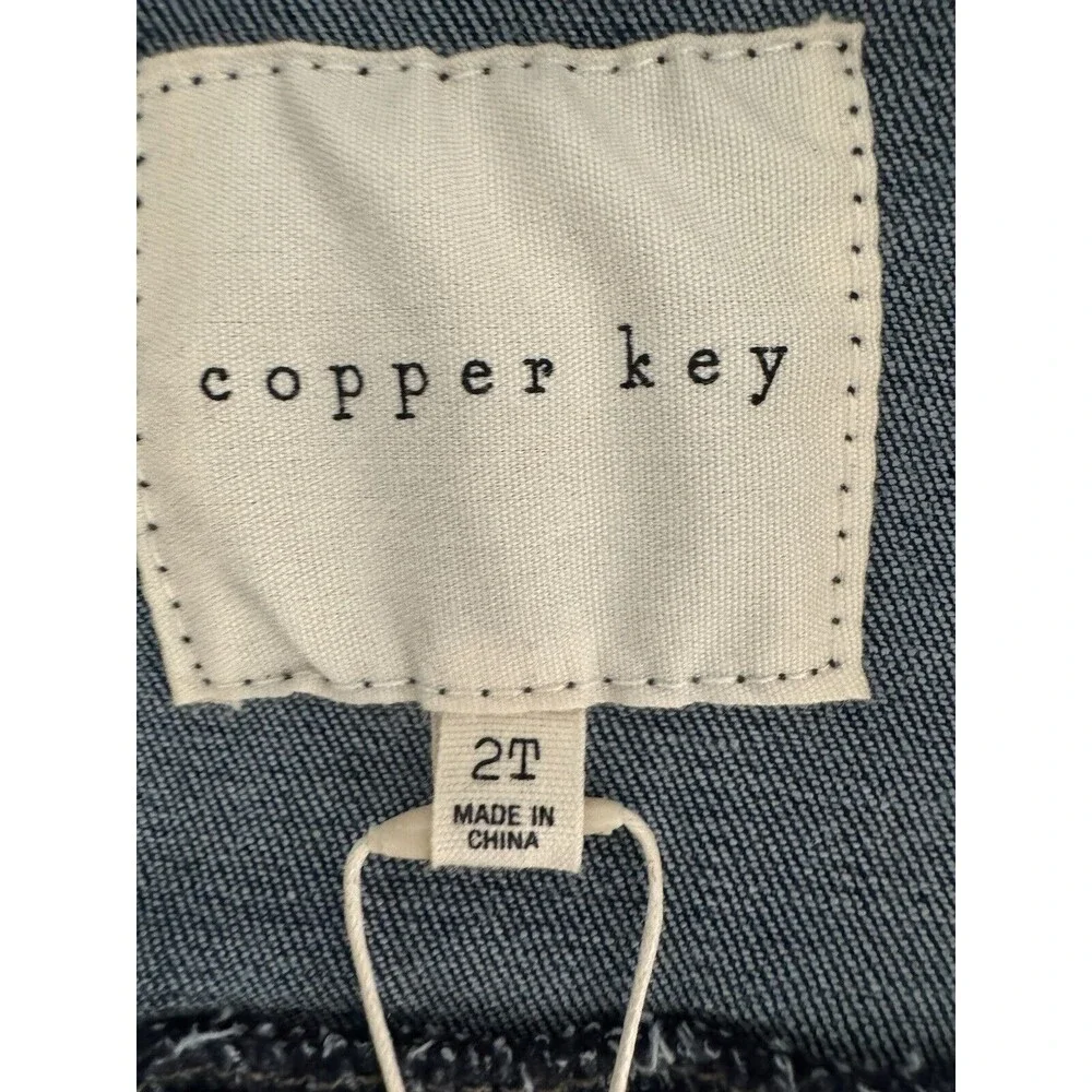 Copper Key Girls toddler Denim Jacket Size 2T Long Sleeve Pockets jean spring